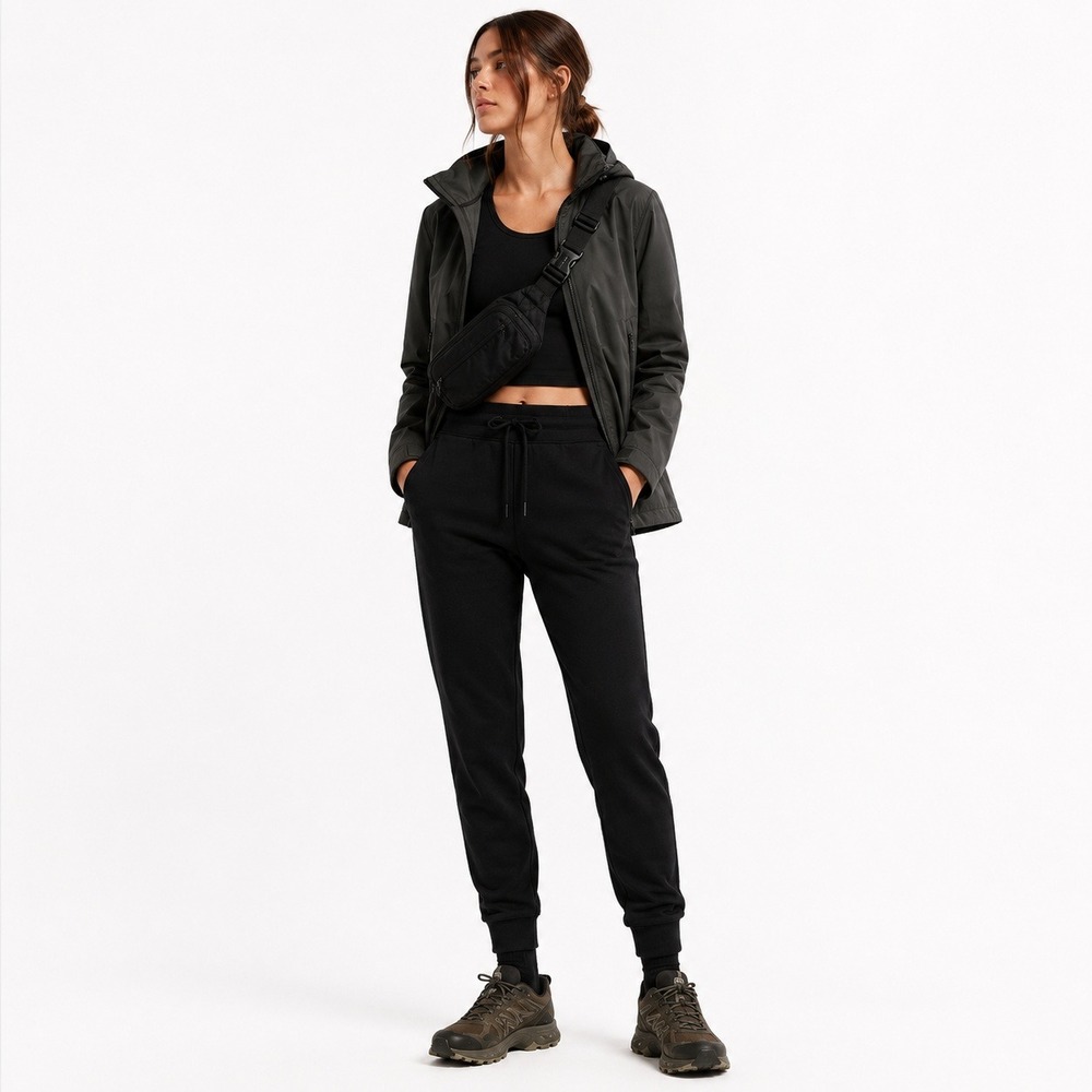 NEW American Giant Jogger Sweatpants Women XS Black Ponte Gorpcore Lounge USA
